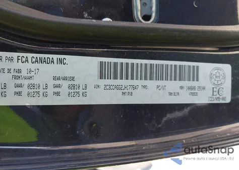 2018 Chrysler 300 S из США, поврежденный, VIN 2C3CCAGG2JH177647